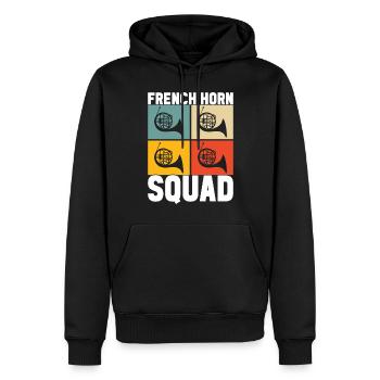 Horn Blechblasinstrument - Männer Premium Bio Hoodie - Schwarz - Vorne - Nico (187cm)