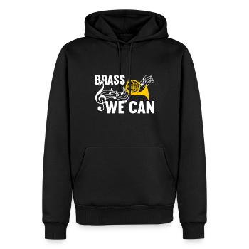 Horn Brass Instrument - Men’s Premium Organic Hoodie - black - Front - Nico (187cm)