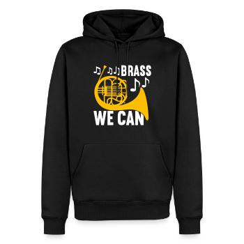 Horn Blechblasinstrument - Männer Premium Bio Hoodie - Schwarz - Vorne - Nico (187cm)