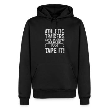 Médecin du sport, Médecine du sport, Entraîneur sportif - Sweat à capuche Premium bio Homme - noir - Devant - Nico (187cm)
