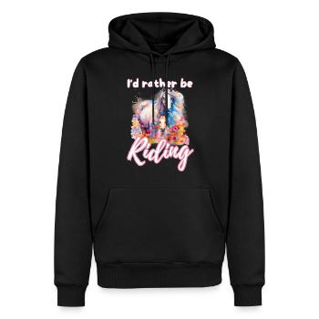 Je préfère monter à cheval fille splash art - Sweat à capuche Premium bio Homme - noir - Devant - Nico (187cm)