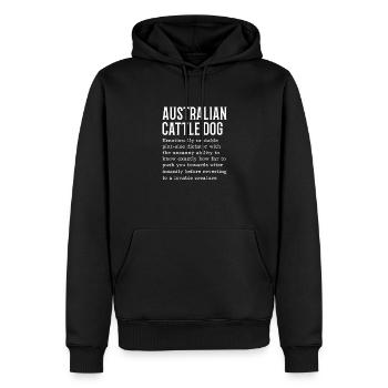 Australian Cattle Dog Hund Hunde Geschenk - Männer Premium Bio Hoodie - Schwarz - Vorne - Nico (187cm)