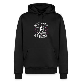 Baton Twirling Gymnastique Gymnastique Cadeau - Sweat à capuche Premium bio Homme - noir - Devant - Nico (187cm)
