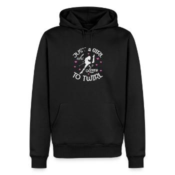 Baton Twirling - Men’s Premium Organic Hoodie - black - Front - Nico (187cm)