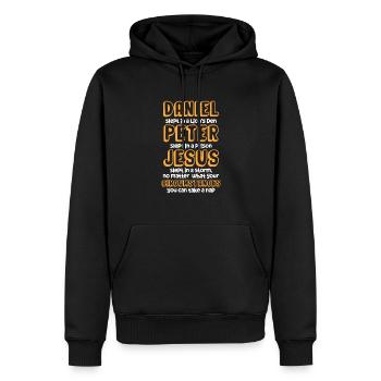 Bible Bible Versets chrétiens Don de Jésus - Sweat à capuche Premium bio Homme - noir - Devant - Nico (187cm)