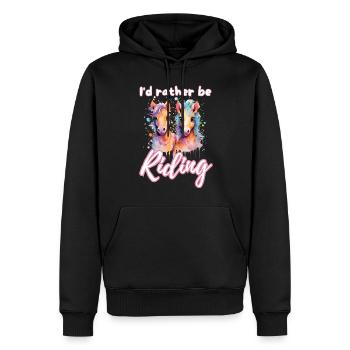 Je préfère monter à cheval fille splash art - Sweat à capuche Premium bio Homme - noir - Devant - Nico (187cm)