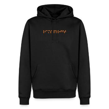 Braille Braille Blind Gift - Sweat à capuche Premium bio Homme - noir - Devant - Nico (187cm)