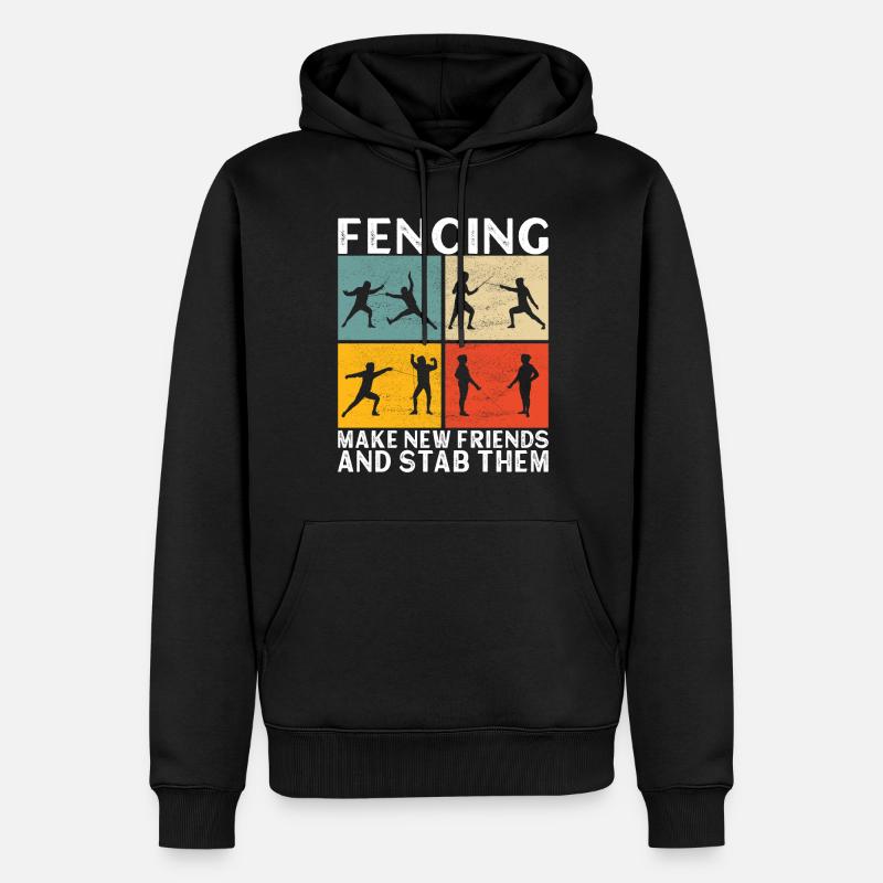 Fechten Fechtsport - Männer Premium Bio Hoodie - Schwarz