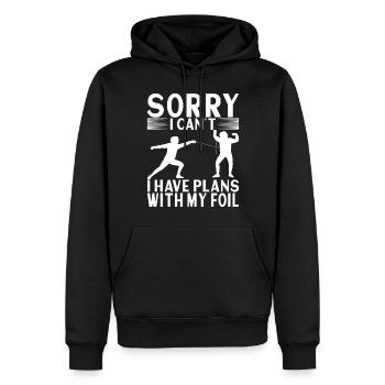 Fechten Fechtsport - Männer Premium Bio Hoodie - Schwarz - Vorne - Nico (187cm)