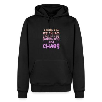 Eiscreme Eis Eiskrem Ice Cream Sommer Geschenk - Männer Premium Bio Hoodie - Schwarz - Vorne - Nico (187cm)