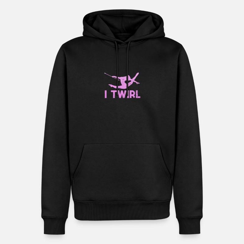 Baton Twirling - Sweat à capuche Premium bio Homme - noir