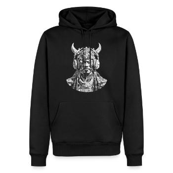 Samurai vibes in a hip-hop beat: Unique shirt - Men’s Premium Organic Hoodie - black - Front - Nico (187cm)