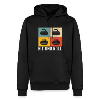 Curling Curlingspieler - Männer Premium Bio Hoodie - Schwarz - Vorne - Nico (187cm)