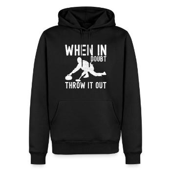Curling Curlingspieler - Männer Premium Bio Hoodie - Schwarz - Vorne - Nico (187cm)