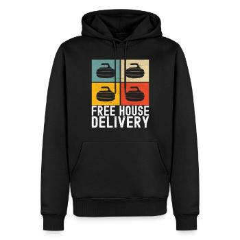 Curling Curlingspieler - Männer Premium Bio Hoodie - Schwarz - Vorne - Nico (187cm)