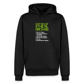 Hacker Coder Computerfreak Nerd Hacking Geschenk - Männer Premium Bio Hoodie - Schwarz - Vorne - Nico (187cm)