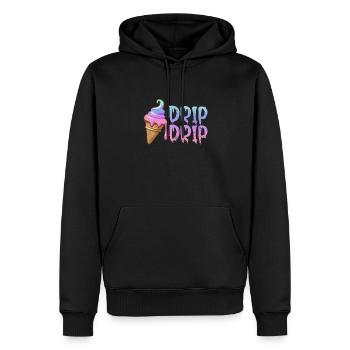 Eiscreme - Männer Premium Bio Hoodie - Schwarz - Vorne - Nico (187cm)