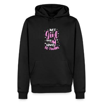 Baton Twirling Gymnastique Gymnastique Cadeau - Sweat à capuche Premium bio Homme - noir - Devant - Nico (187cm)