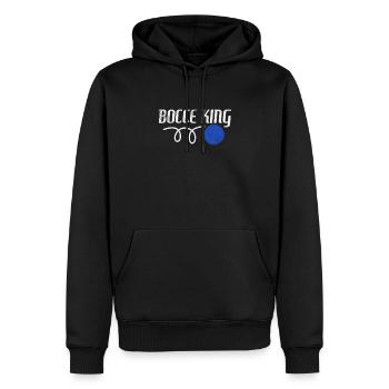 Lyonnaises - Sweat à capuche Premium bio Homme - noir - Devant - Nico (187cm)