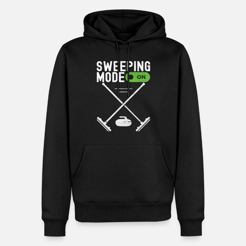 Joueurs de curling - Sweat à capuche Premium bio Homme - noir