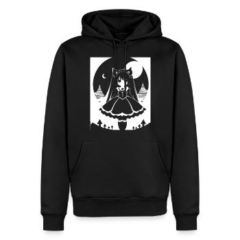 Drôle de lama Silhouette Cheeky Fun Lamas - Sweat à capuche Premium bio Homme - noir - Devant - Nico (187cm)