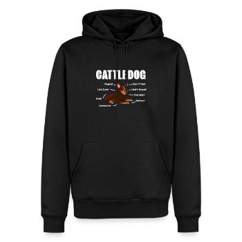 Cadeau de chien de bétail australien - Sweat à capuche Premium bio Homme - noir - Devant - Nico (187cm)