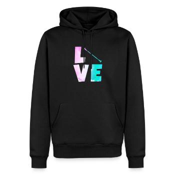 Baton Twirling Gymnastique Gymnastique Cadeau - Sweat à capuche Premium bio Homme - noir - Devant - Nico (187cm)