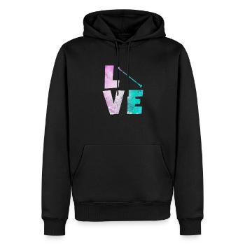 Baton Twirling - Men’s Premium Organic Hoodie - black - Front - Nico (187cm)