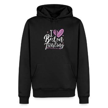 Baton Twirling - Men’s Premium Organic Hoodie - black - Front - Nico (187cm)