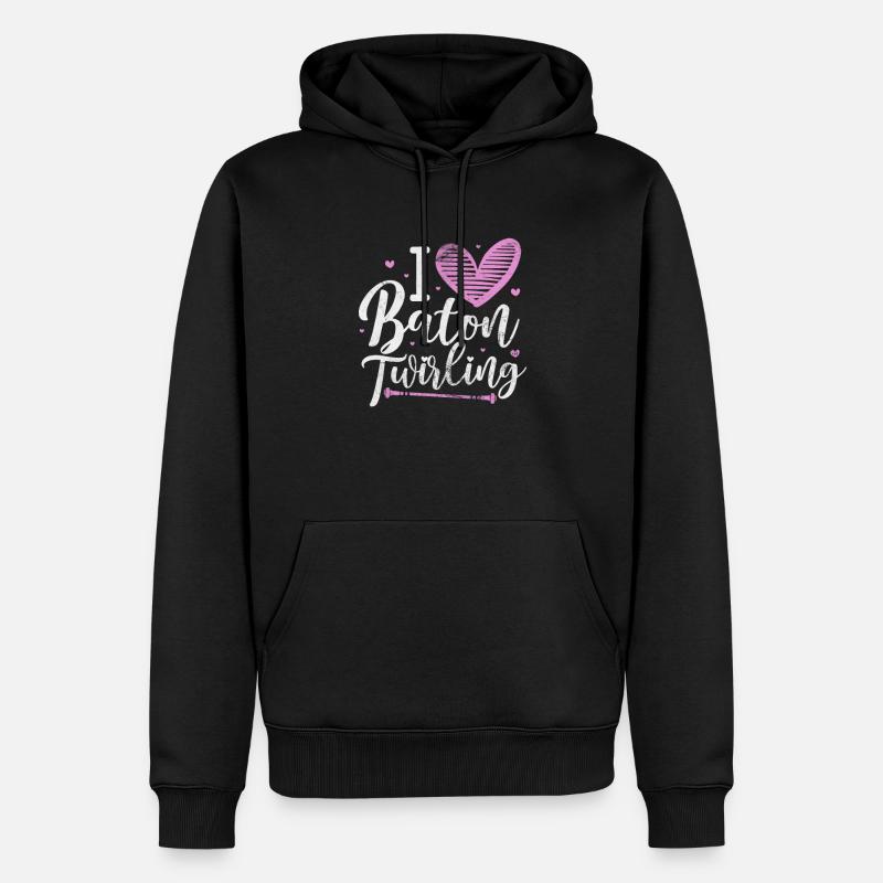 Baton Twirling - Männer Premium Bio Hoodie - Schwarz