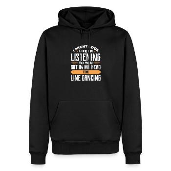 Linedance Country Line Dancer Linedancing Gift - Men’s Premium Organic Hoodie - black - Front - Nico (187cm)