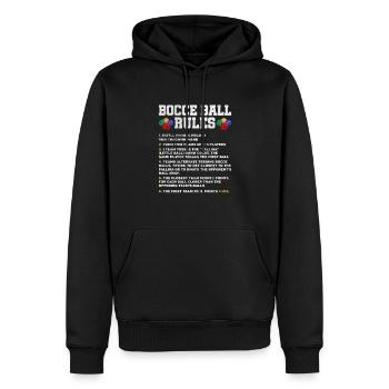 Lyonnaises - Sweat à capuche Premium bio Homme - noir - Devant - Nico (187cm)
