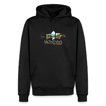 Pêche à la mouche dans le Montana: aperçu de Retro - Sweat à capuche Premium bio Homme - noir - Devant - Nico (187cm)
