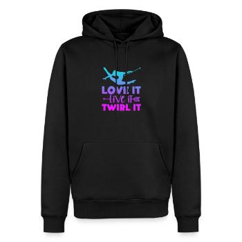 Baton Twirling Gymnastique Gymnastique Cadeau - Sweat à capuche Premium bio Homme - noir - Devant - Nico (187cm)