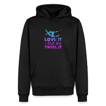 Baton Twirling - Men’s Premium Organic Hoodie - black - Front - Nico (187cm)