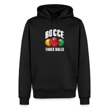 Bocce Bocce Ball Bouler Boulen Cadeau - Sweat à capuche Premium bio Homme - noir - Devant - Nico (187cm)