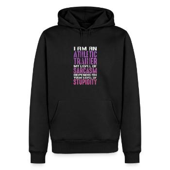 Médecin du sport, Médecine du sport, Entraîneur sportif - Sweat à capuche Premium bio Homme - noir - Devant - Nico (187cm)
