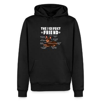 Bouvier australien - Sweat à capuche Premium bio Homme - noir - Devant - Nico (187cm)