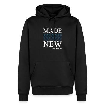 Bible Verset biblique Proverbes chrétiens Jésus Don - Sweat à capuche Premium bio Homme - noir - Devant - Nico (187cm)