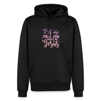 Bibel Bibelvers Christliche Sprüche Jesus Geschenk - Männer Premium Bio Hoodie - Schwarz - Vorne - Nico (187cm)