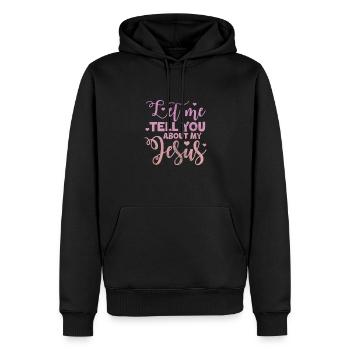 Bible - Sweat à capuche Premium bio Homme - noir - Devant - Nico (187cm)