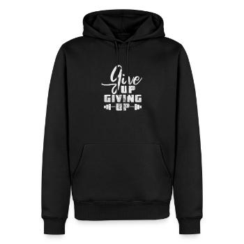 Bodybuilder - Männer Premium Bio Hoodie - Schwarz - Vorne - Nico (187cm)