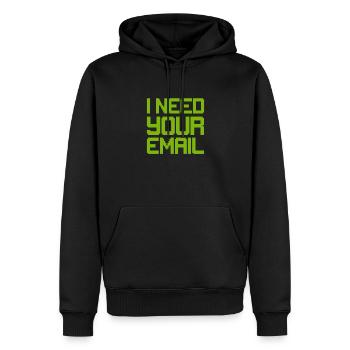 Hacker Coder Computer Hacking Cadeau - Sweat à capuche Premium bio Homme - noir - Devant - Nico (187cm)