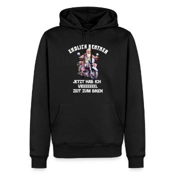 Endlich Rentner Zeit zum Biken Motorrad Opa - Männer Premium Bio Hoodie - Schwarz - Vorne - Nico (187cm)