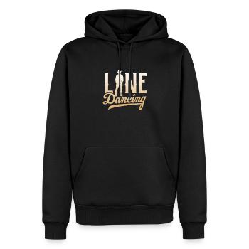 Linedance Country Line Dancer Linedancing Gift - Men’s Premium Organic Hoodie - black - Front - Nico (187cm)