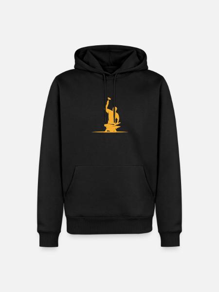 Blacksmith Schiede Anvil Cutler Gift - Men’s Premium Organic Hoodie - black