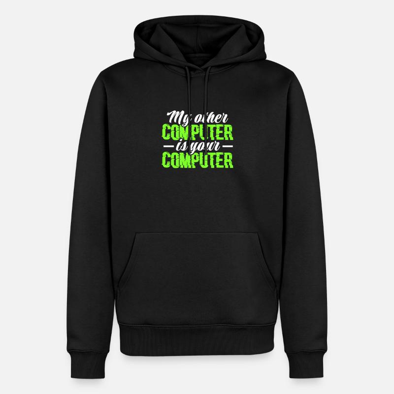 Hacker Coder Computer Hacking Cadeau - Sweat à capuche Premium bio Homme - noir