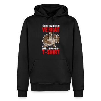 Abschiedsgeschenk Kollege Jobwechsel - Männer Premium Bio Hoodie - Schwarz - Vorne - Nico (187cm)