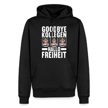 Abschiedsgeschenk Kollege Jobwechsel - Männer Premium Bio Hoodie - Schwarz - Vorne - Nico (187cm)