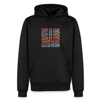 Esthéticien - Sweat à capuche Premium bio Homme - noir - Devant - Nico (187cm)